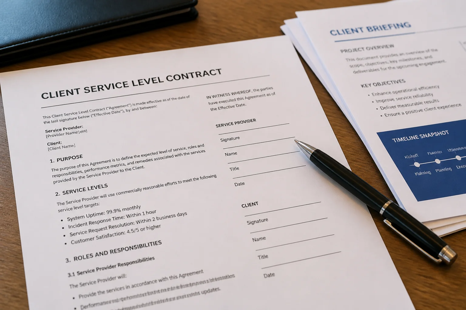 Client Service Agreement Document