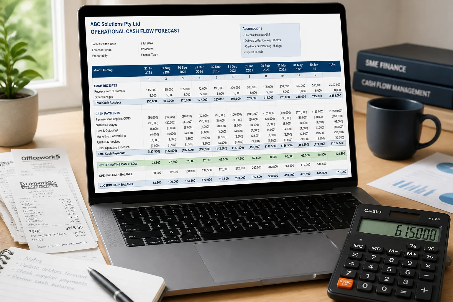 SME Cash Flow Projection Sheet